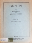 Interview sur le Kurdistan et la question kurde donnée par Ismet Chériff Vanly à Vangélis Sakkatos vignette